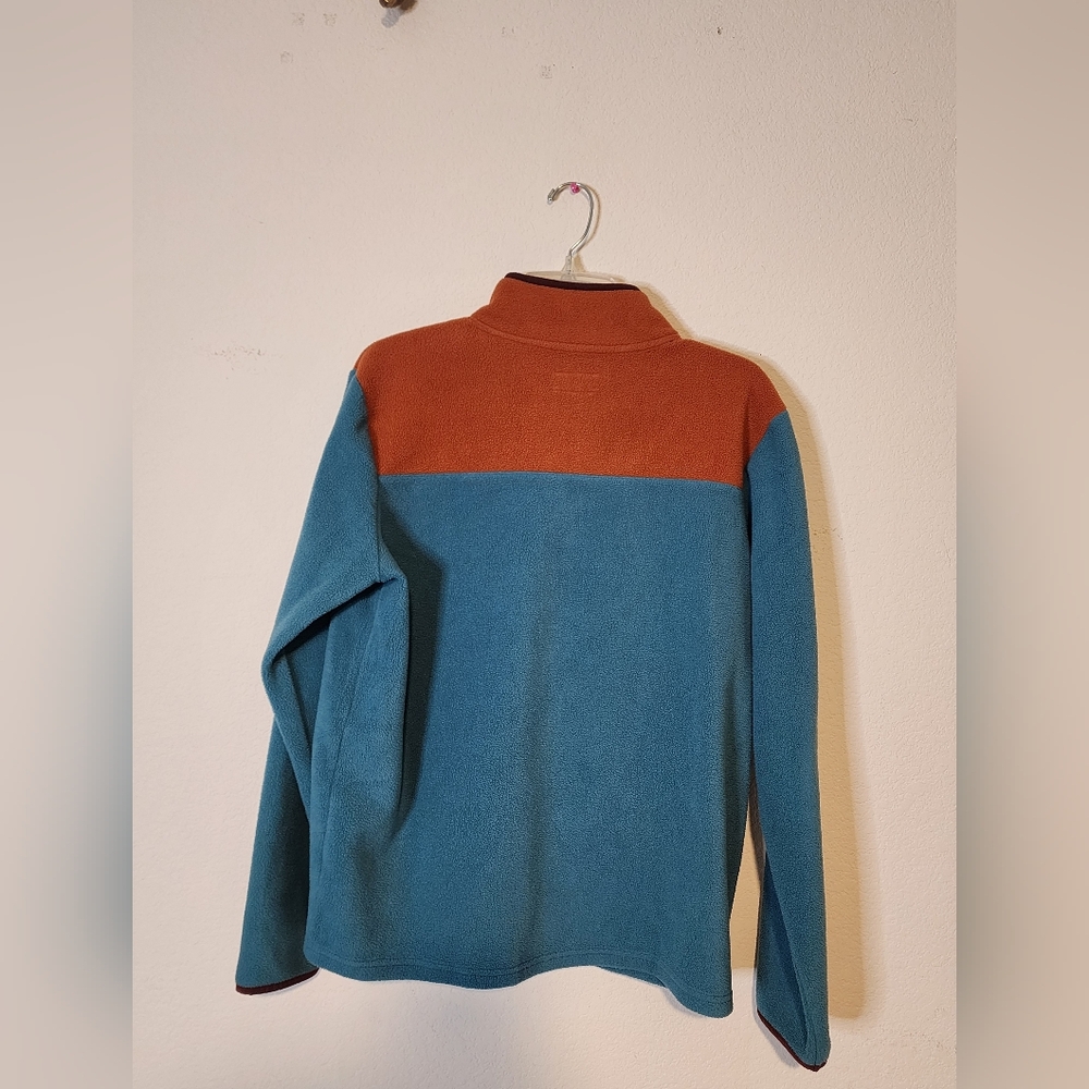 Sonoma - Boy's Husky Teal and Orange Zip-up Sweater - Size: Extra Large - Picture 7 of 8